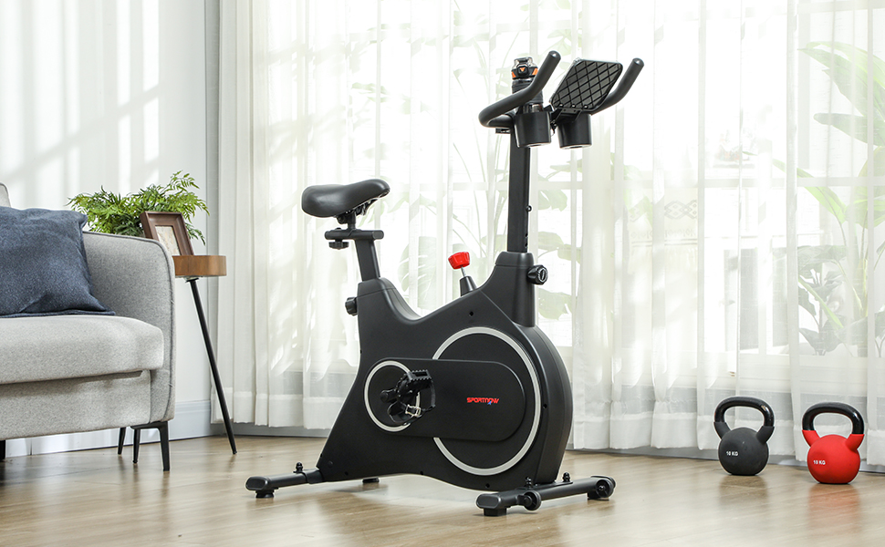 Велотренажер SPORTNOW Liegeergometer для дому: магнітний опір, LCD-дисплей, регульоване сидіння та кермо, тримач для планшета, фляготримач, до 120 кг