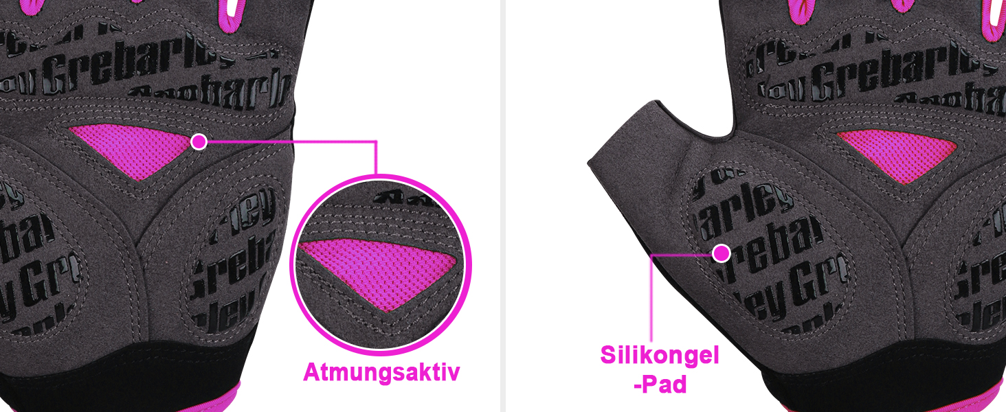 Велосипедні рукавички Grebarey для гірського велосипеда, антиковзаючі, амортизуючі, унісекс (S, червоний)