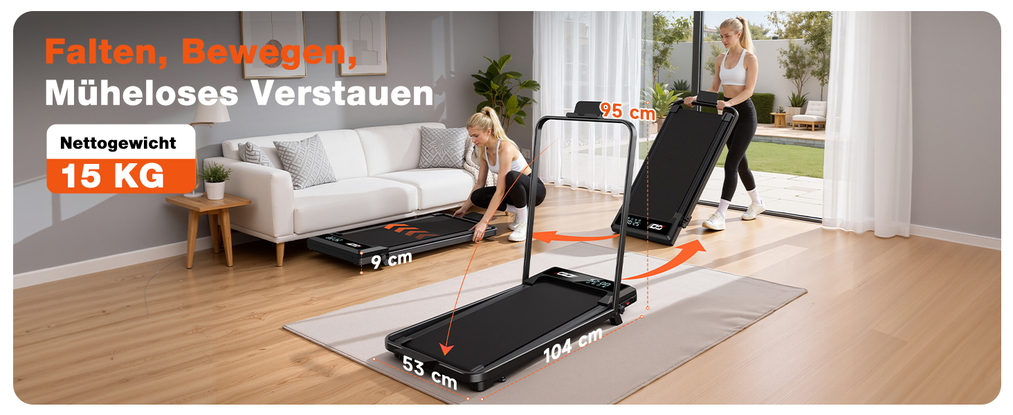 Складане бігове доріжки 4-в-1 з ручним нахилом 9%, тихий електричний біговий тренажер до 10 км/год, безщітковий двигун 3.0 PS, амортизація, LED-дисплей, компактний, для дому та офісу