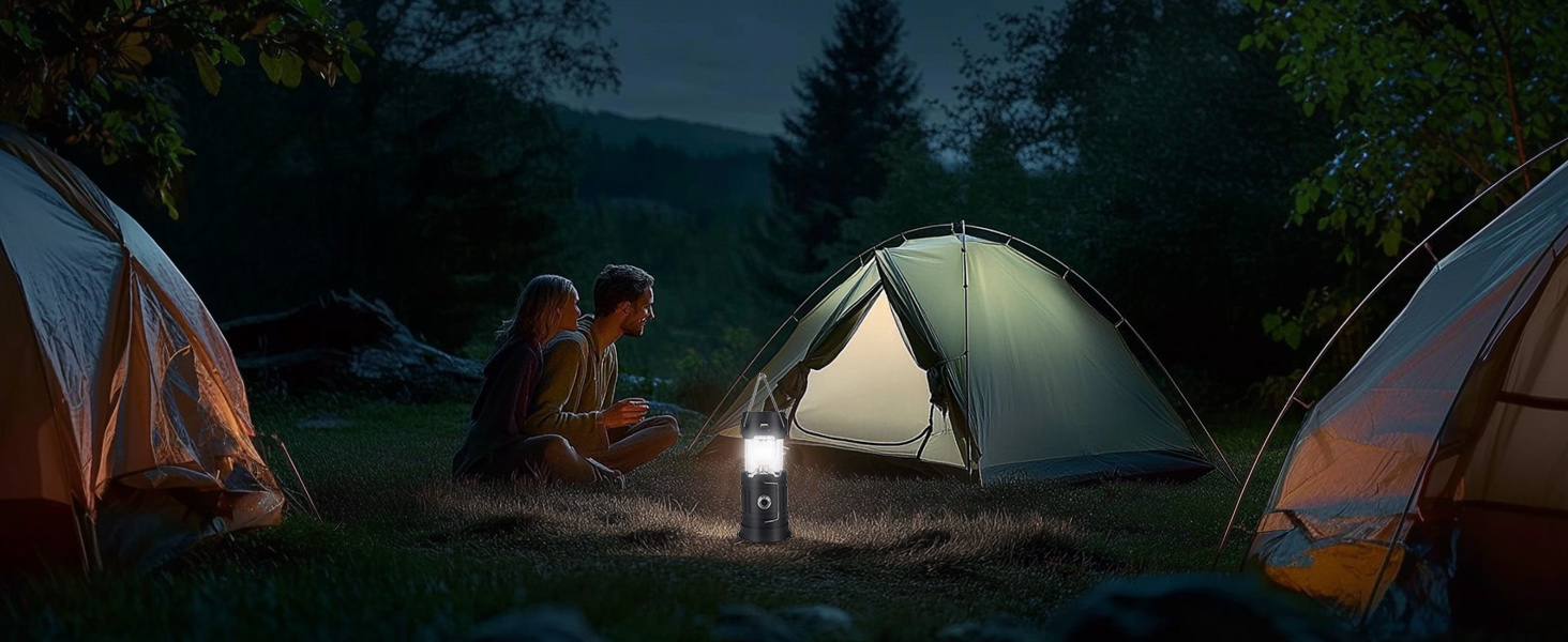 Сонячна кемпінгова лампа EXTRASTAR: LED ліхтар 5W, 2-в-1 (ліхтар + ліхтар для намету), USB/Сонячна/Акумуляторна, водонепроникна, для відпочинку на природі, риболовлі, кемпінгу та походів