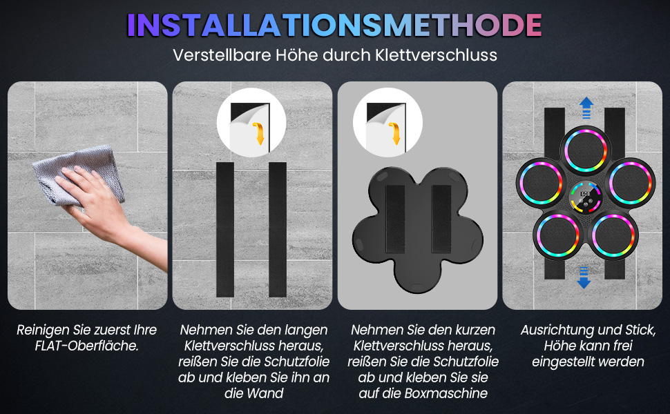 Музична боксерська машина Gpanvor з LED-підсвіткою, 2 рукавички, 9 швидкостей, 9 режимів, автоматичний підрахунок, для дорослих та дітей