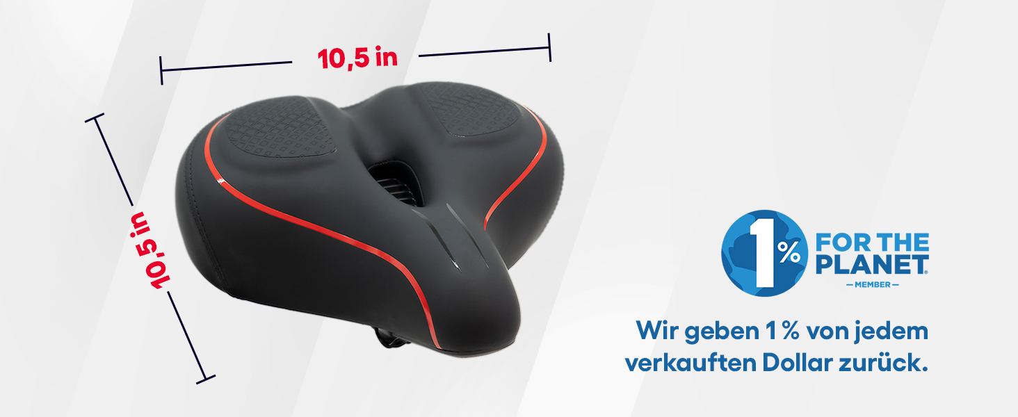 Замінний велосипедний сидіння TrubliFit для Peloton Bike & Bike+ (велике, для жінок та чоловіків, чорний/червоний)