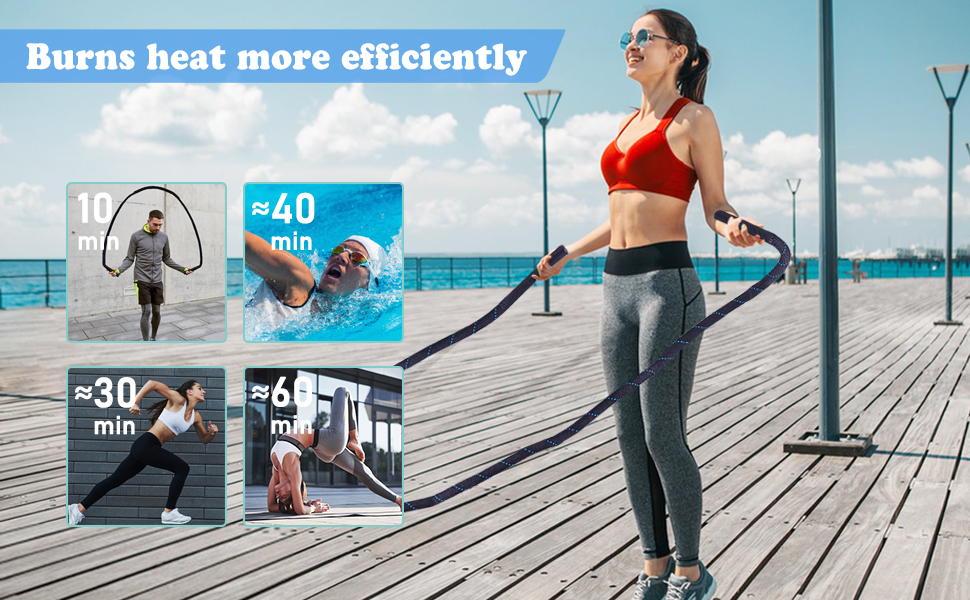 Стрибкове канат JurciCat 1.3 кг - вантажний, для силових тренувань чоловіків та жінок