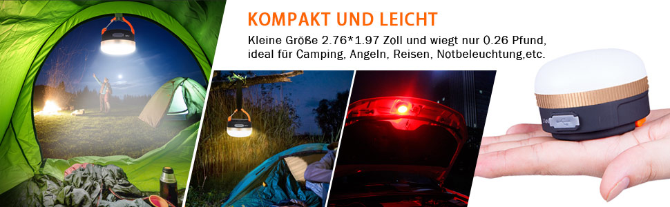 Кемпінговий ліхтар Karrong LED USB, перезаряджуваний, міні, магнітний, 4 режими, SOS, водонепроникний, портативний, для кемпінгу, намету, туризму, надзвичайних ситуацій