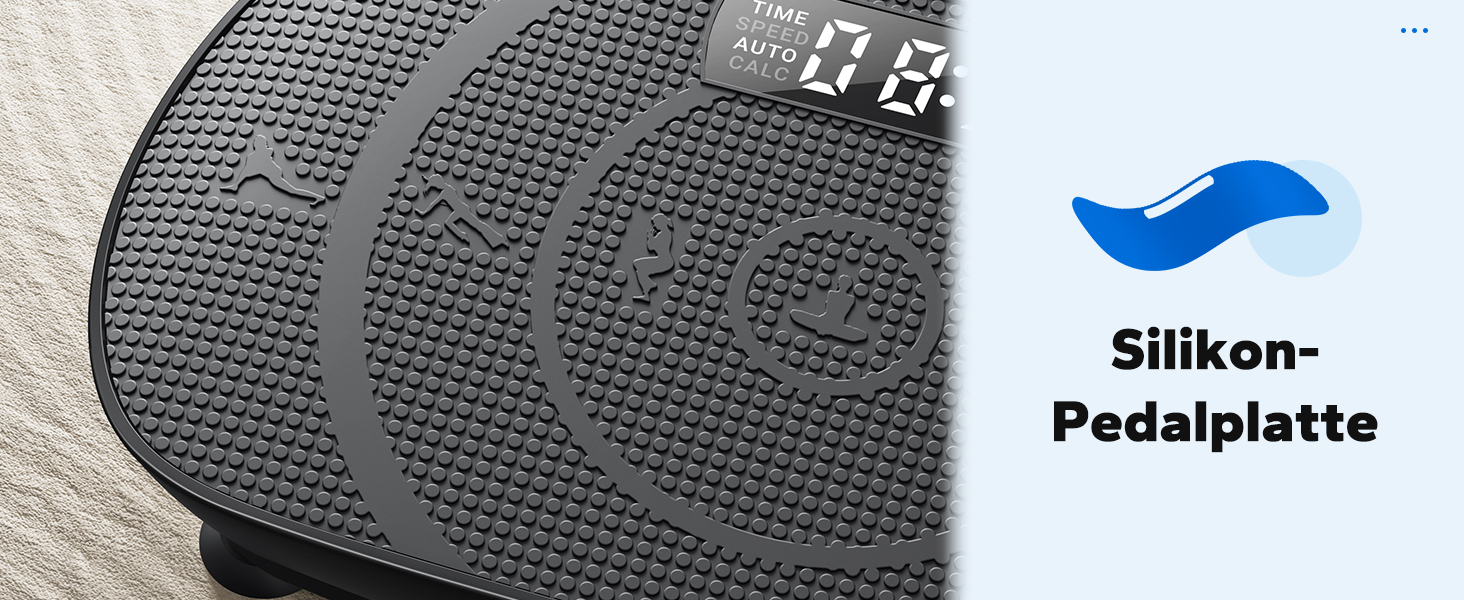 Вібраційна платформа MERACH для формування тіла та релаксації. Тиха, компактна, з LED-дисплеєм, пульт дистанційного керування та зручним силіконовим покриттям. Чорний колір