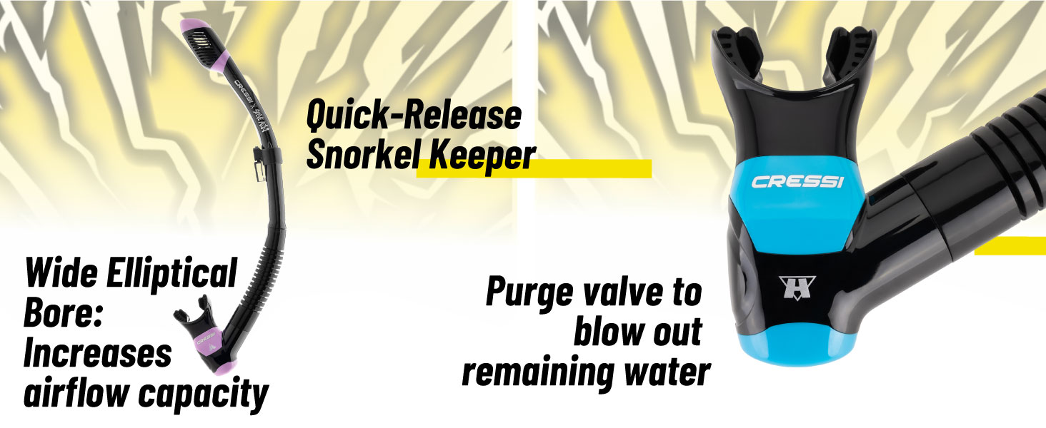 Маска та трубка Cressi x Steve Aoki HiroQuest Limited Edition: F-Dual, Supernova Dry, лінза 380, чорний/фіолетовий