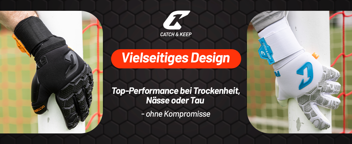 Воротарські рукавички CATCH & KEEP Fly Soul: Професійні, Octopus Grip, Hybrid Cut, дихаюча сітка, Punching Zone 3.0, білі