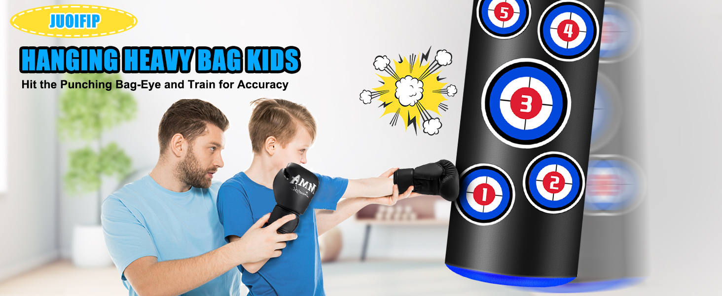 Боксерський мішок наповнений, підвісний комплект, 60 см, для дітей, мікрофібра, шкіра, важкий, для кікбоксингу, фітнесу, ММА, греплінгу, муай-тай