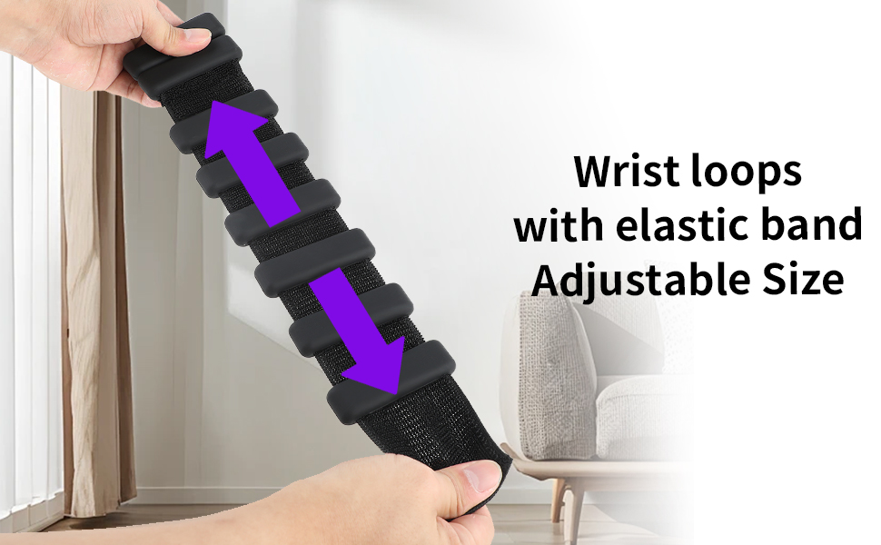 Регульовані вантажні манжети на зап'ястя та щиколотки - набір для йоги, танців, аеробіки (чорний)