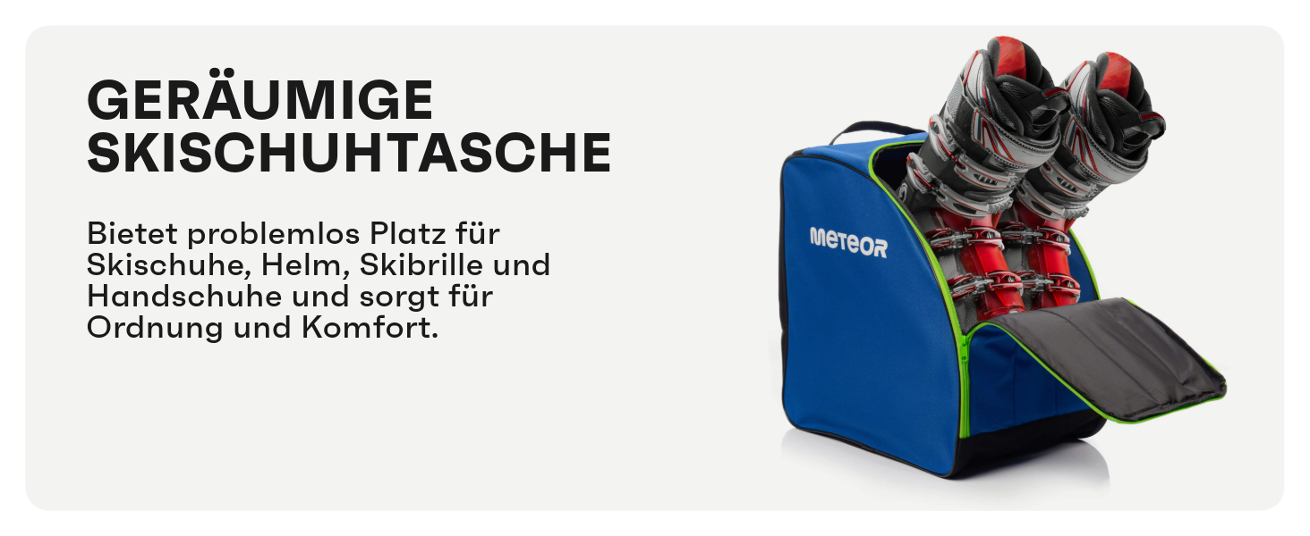 Сумка для лижних черевиків Meteor - водонепроникна, компактна, для лижного відпочинку та зимових видів спорту. Легка, міцна, сіра/чорна.