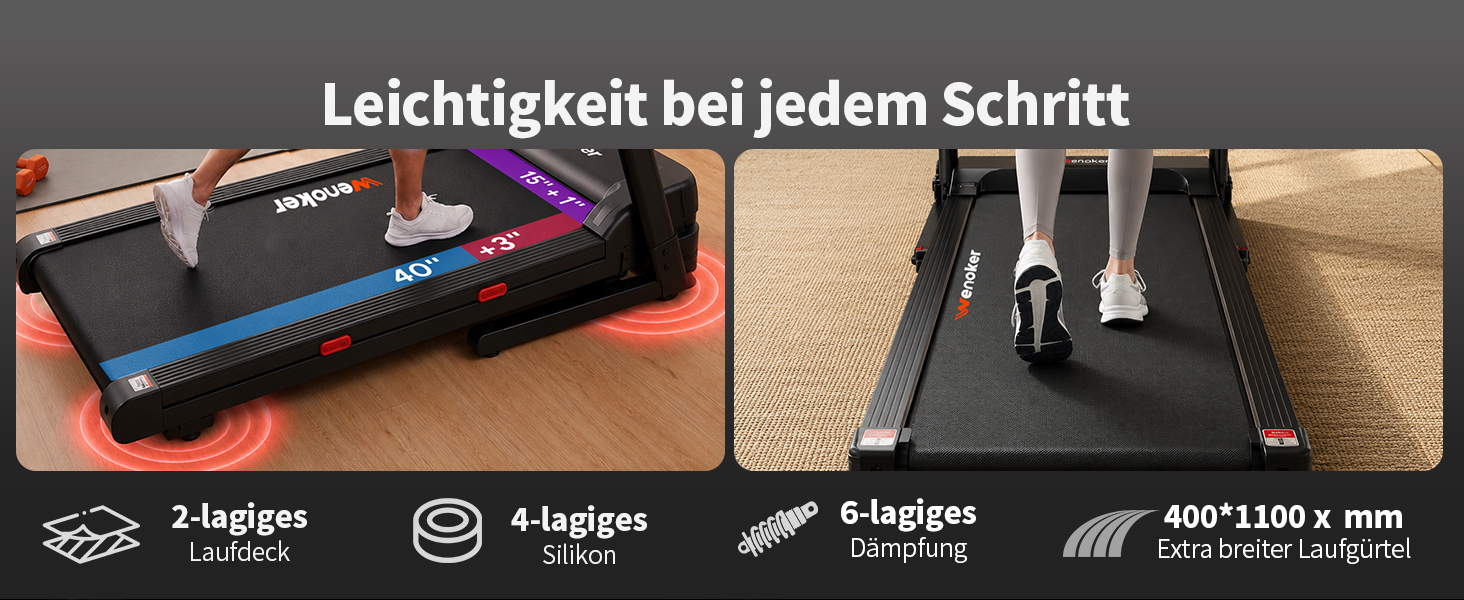 Бігова доріжка для дому складана з автоматичним нахилом 15%, Walking Pad 14 км/год, 3.0 к.с., 12 програм тренувань, фітнес-додаток, макс. навантаження 160 кг, чорна