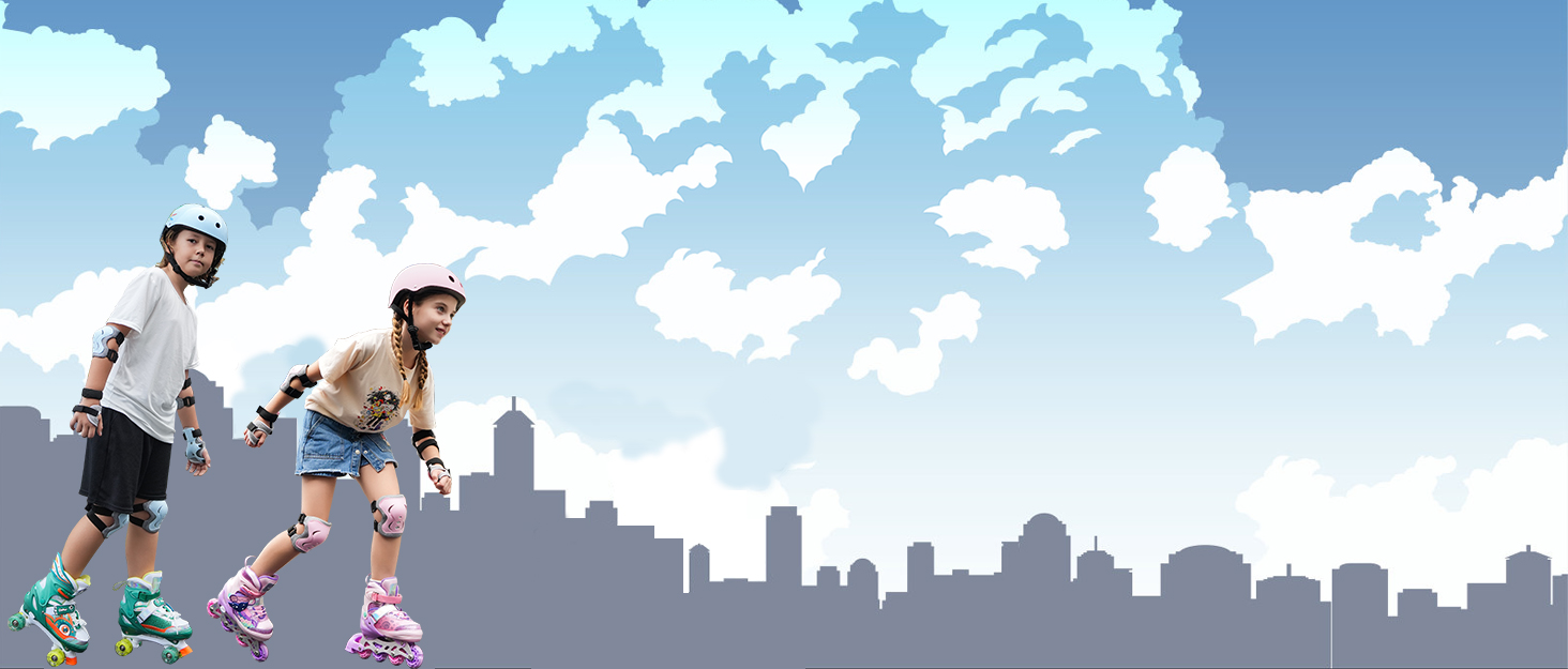 Дитячі ролики Quad Roller Skates з підсвічуванням коліс, регульовані по розміру, зелені (32-35)