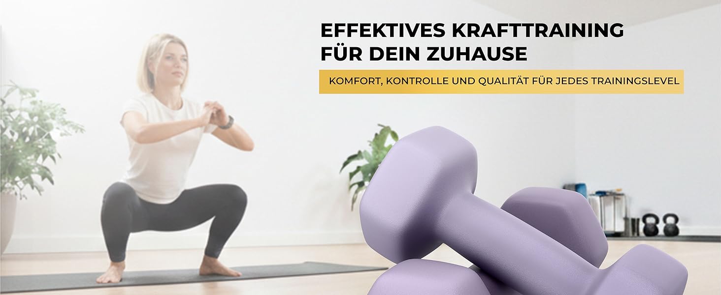 Набір гантелей HQ Germany® 2x5 кг, рожевий, для фітнесу та Pilates, Home Gym, без запаху