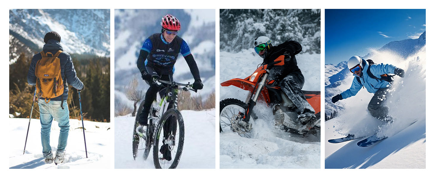 Велосипедні рукавички ROCKBROS для жінок та чоловіків, зимові, Thinsulate, теплі, сенсорні, для MTB, катання, альпінізму, бігу та активного відпочинку (XXL, Thinsulate)