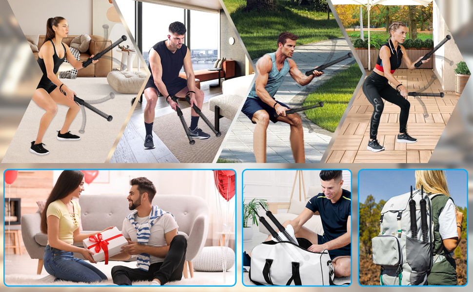 Битва-канат Battle Rope (2 шт.) для фітнесу вдома та в залі, без мотузки, для рук, корпусу, сідниць, спини та ніг