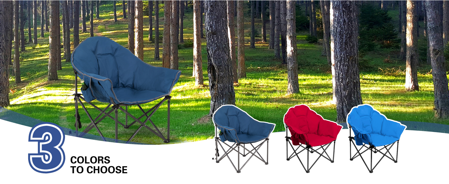 Крісло для кемпінгу High Point Sports Moon Chair XXL: широке, розкладне, до 150 кг, для відпочинку на природі та вдома