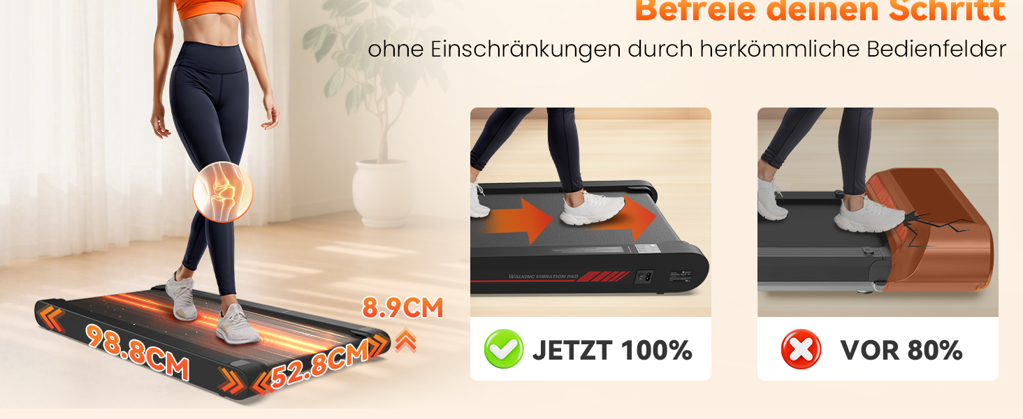 Біговий тренажер Sperax 3-в-1 з Bluetooth, пультом керування та віброплатформою (0.3-6 км/год)