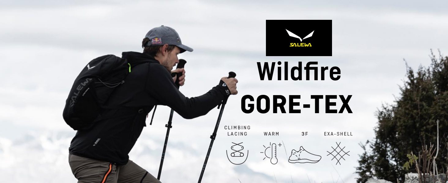 Чоловічі трекінгові черевики Salewa Wildfire, 44 EU, Black Olive Wallnut