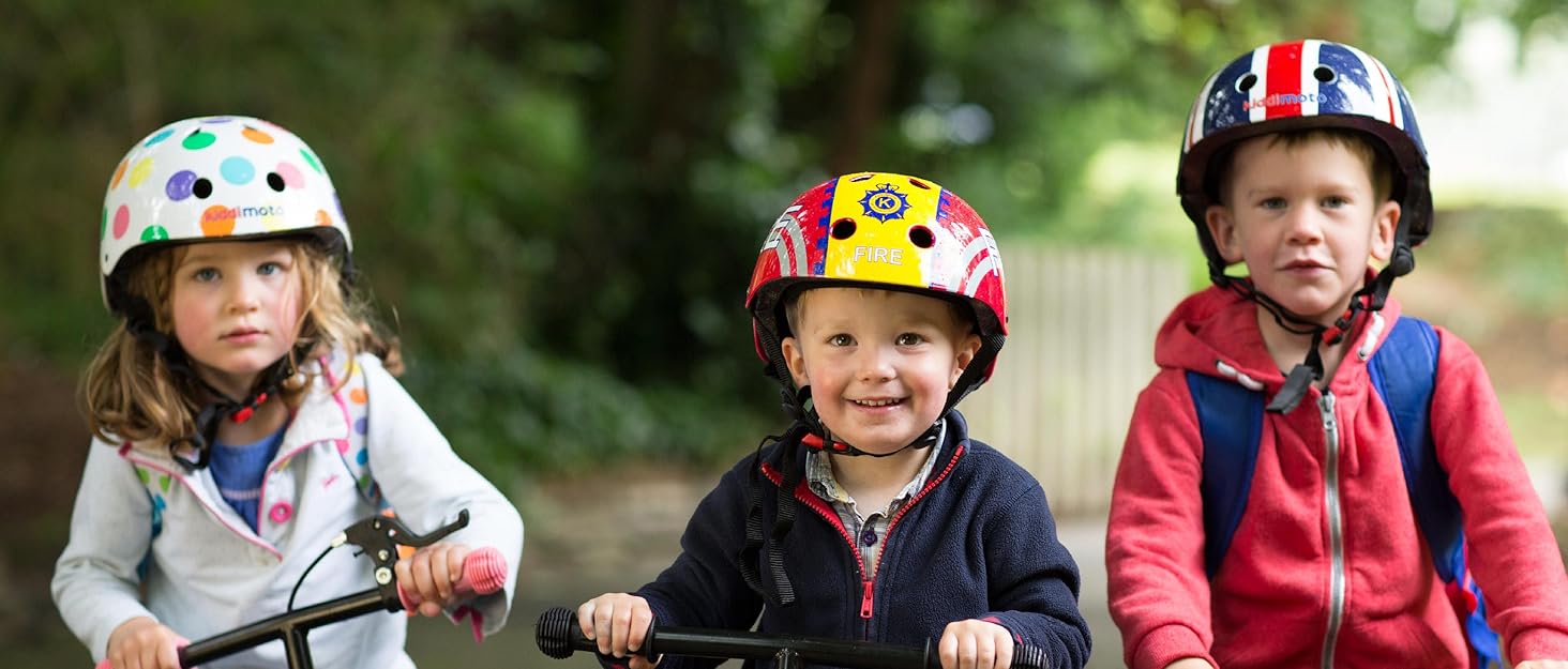 Дитячий велосипедний шолом Kiddimoto Goggle Pilot M, 53-58 см, синій, для дітей 5-12 років