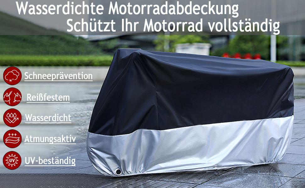 Водонепроникний чохол для мотоцикла з отворами для замка та мотоциклетною сумкою (Harley Davidson, Honda, Suzuki, Kawasaki, Yamaha)