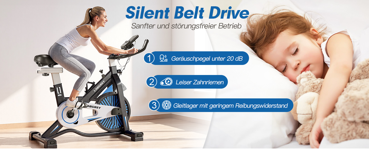Велотренажер для дому: фітнес-велосипед з пульсометром, LCD-дисплеєм та підставкою для iPad, регульоване сидіння та опір, чорний