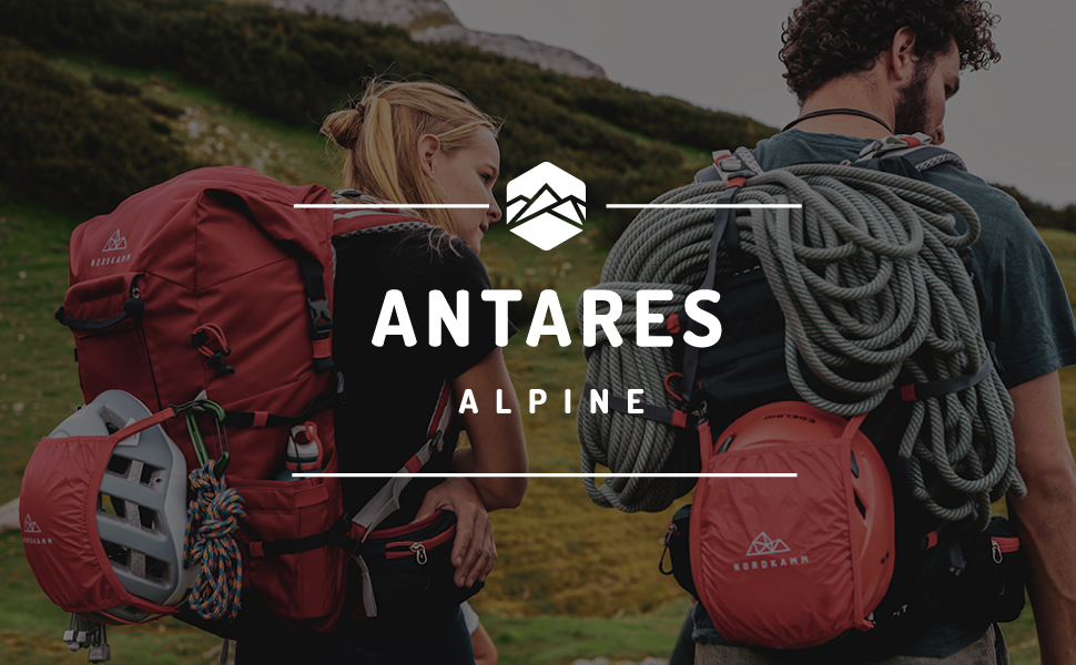 Рюкзак для альпінізму та туризму NORDKAMM Antares Alpine 30/40 л, RollTop, унісекс, для походів, скелелазіння, лижних турів