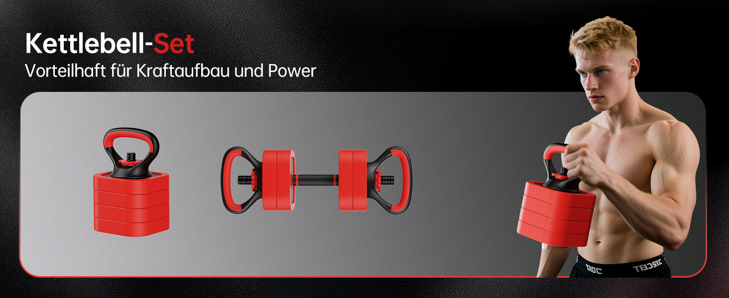 Набір гантелей JOROTO 10-30 кг 4-в-1: гантелі, штанга, гиря та бруси для фітнесу вдома. Підходить для силових тренувань та загальної фізичної підготовки.