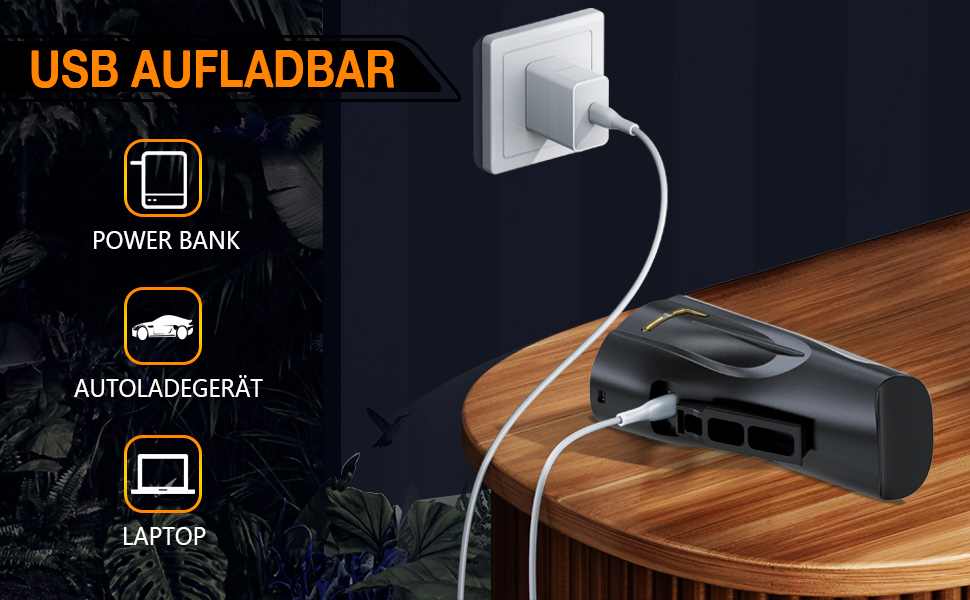 Набір велосипедних ліхтів Deilin: LED, 70 Lux, USB, водонепроникні (IPX5), переднє та заднє освітлення