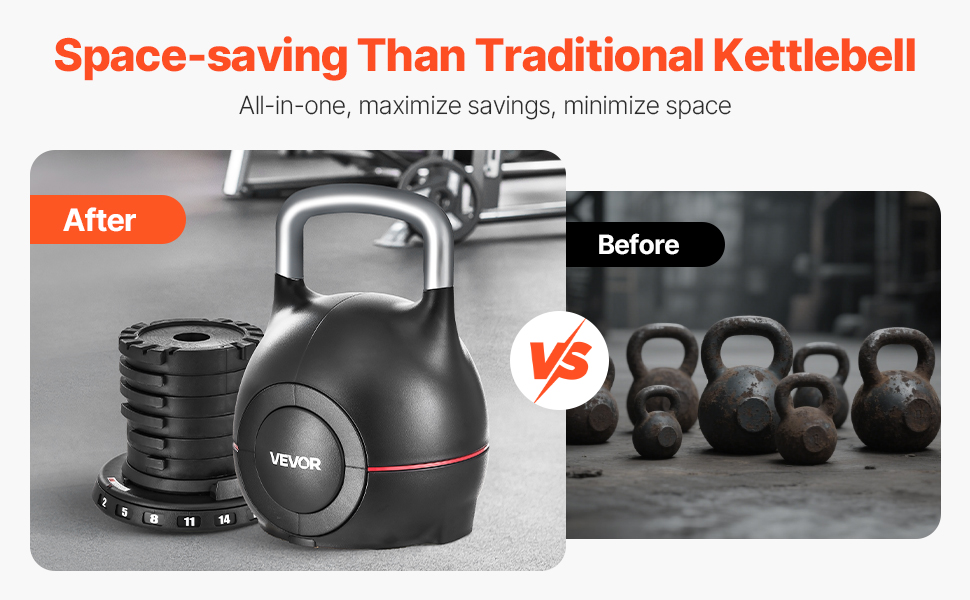 Куркова гантель VEVOR, регульована, 7 рівнів ваги, алюмінієвий корпус, ABS, для силових вправ, тренування всього тіла та кросфіт, 20 кг