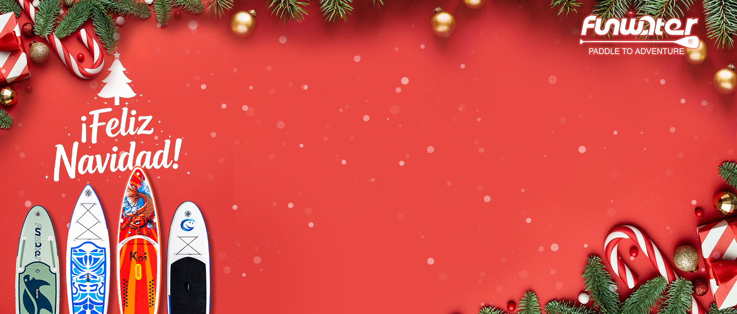 Надувний SUP-борд FunWater 10'6'-11'6' – ідеальний для початківців та сімей, з антиковзким EVA-деком, веслом, насосом та аксесуарами (10'6-TIKI LILA)