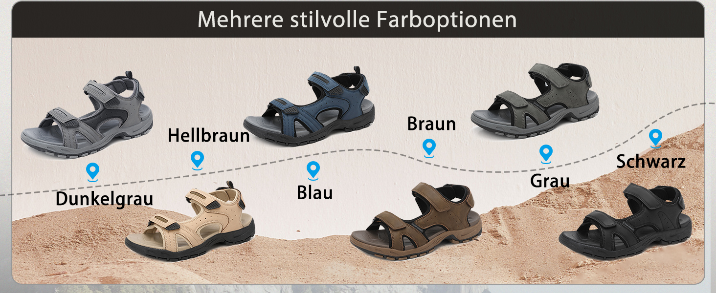 Чоловічі сандалі ARRIGO BELLO для трекінгу та пляжу, чорні, розмір 43 EU