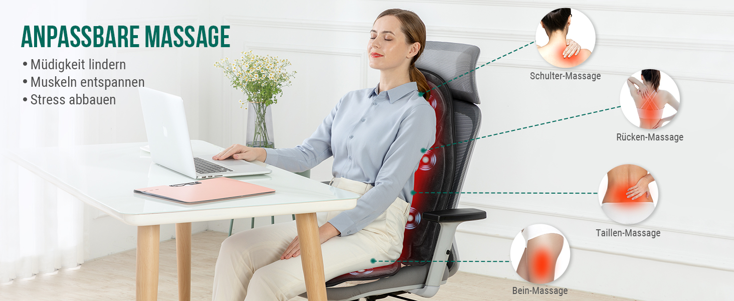 Масажне сидіння Snailax з піною-пам'яттю та підігрівом, масажна подушка з вібрацією для спини та шиї, масажер для спини для дому та офісу, сидіння, подарунок для чоловіків/жінок, чорний