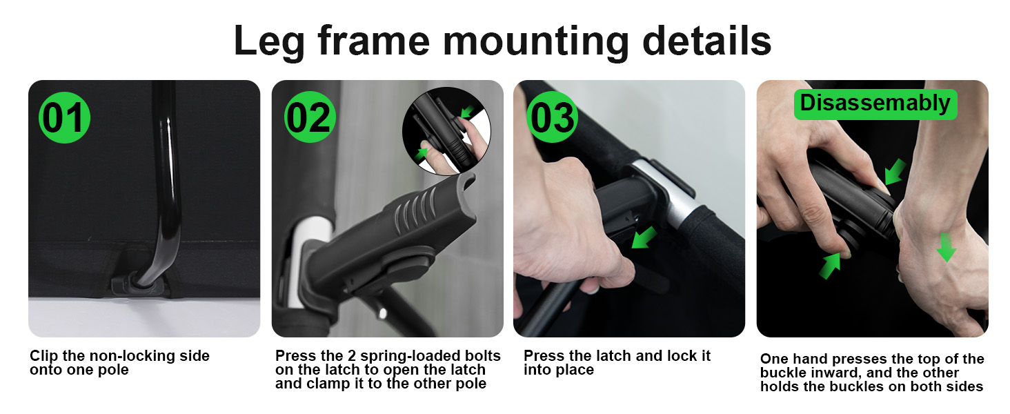 Легке туристичне ліжко для кемпінгу, 160 кг, чорне. Розкладне, портативне, для відпочинку на природі, вдома, в горах, на дачі.