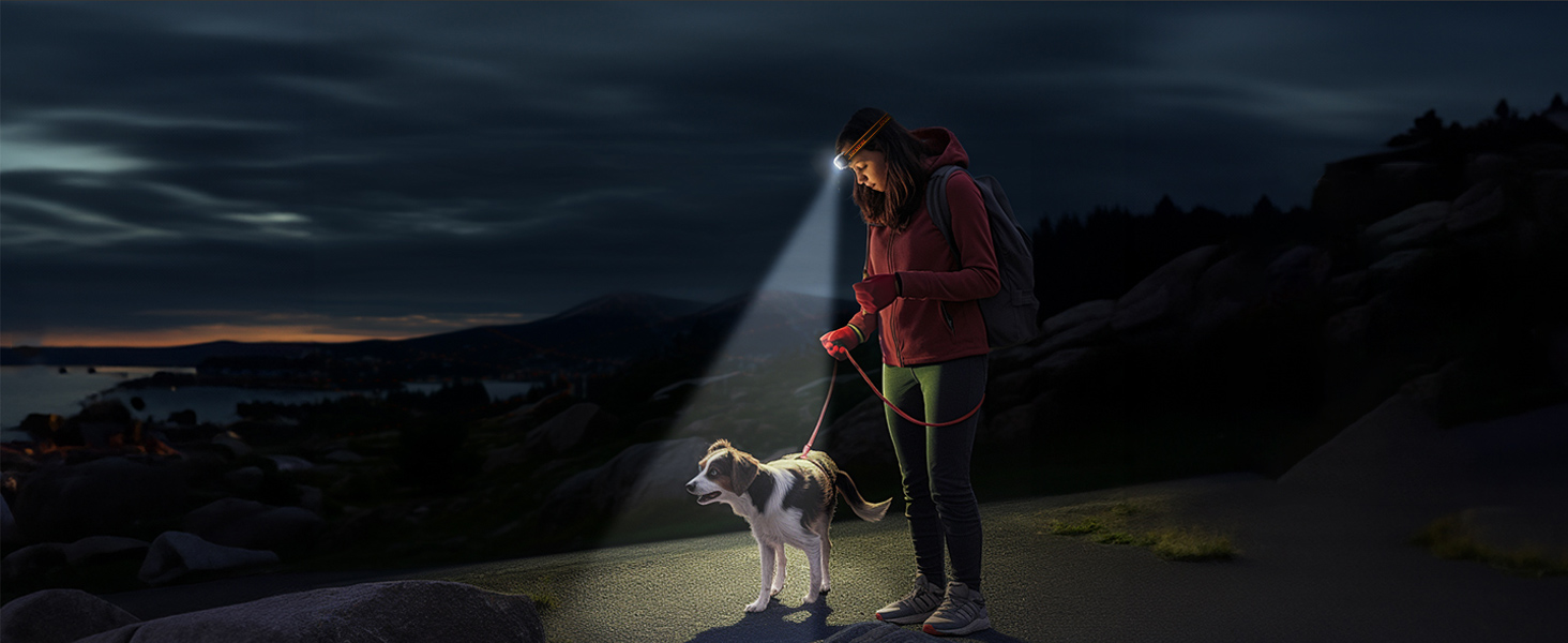 Налобний ліхтар SuperFire LED, 2 шт., перезаряджається USB, з червоним миготком, 5 режимів, регульований, для дорослих та дітей, біг, рибалка, кемпінг, водонепроникний, чорний