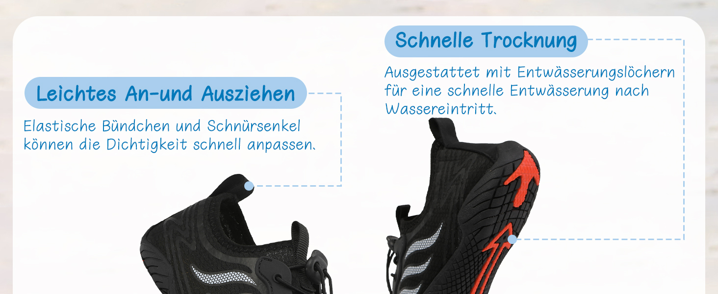 Чоловічі та жіночі аквашузи для плавання та серфінгу, швидко сохнуть, розмір 40 EU, білі