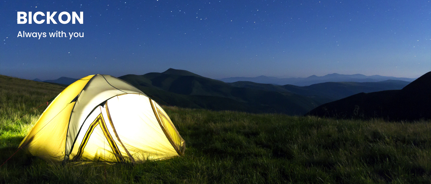 Кемпінгова лампа BICKON: 60 LED, 25 годин роботи, 4000mAh, 5 режимів, регулювання яскравості, для кемпінгу, походу, надзвичайних ситуацій