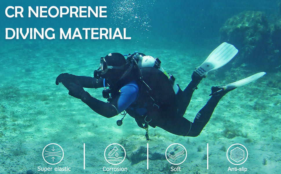 Неопренові рукавички 5 мм, гнучкі, з регульованим поясом, для снорклінгу, дайвінгу, серфінгу, каякінгу, рафтингу