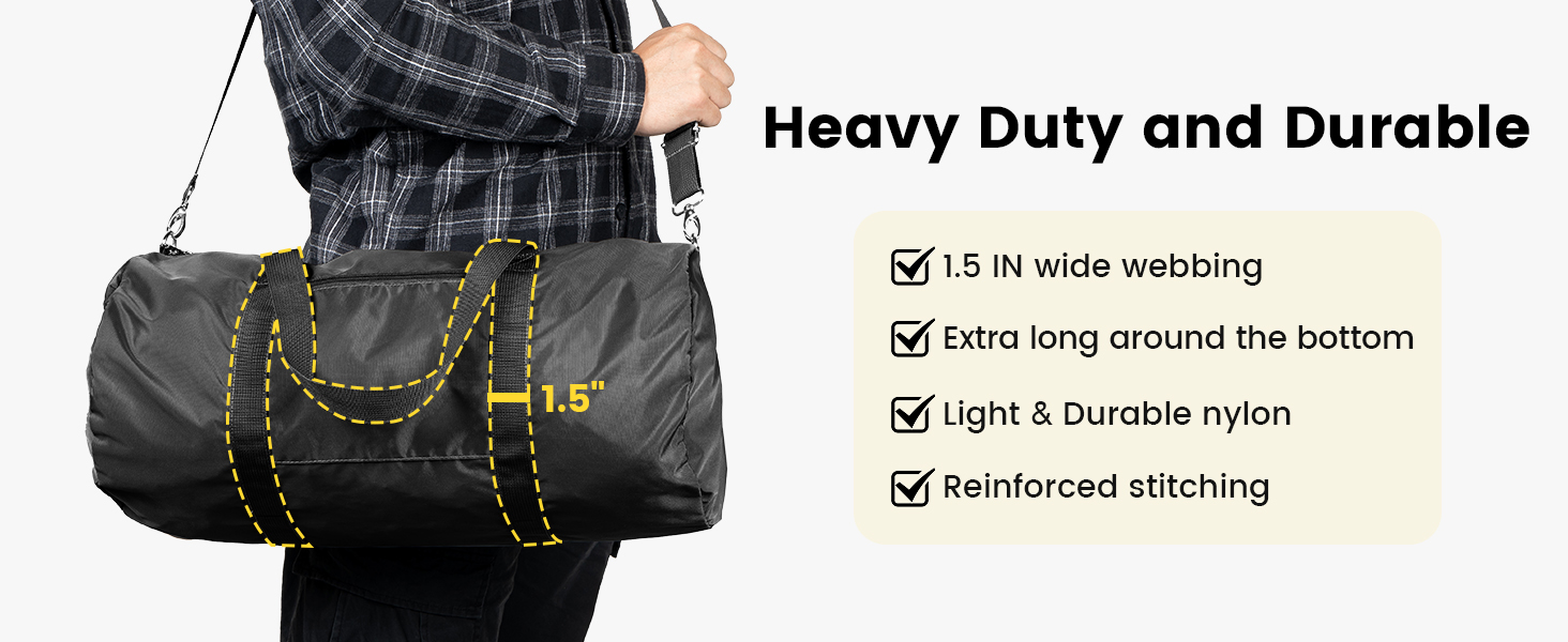 Спортивна сумка для подорожей Vorspack 28 дюймів, водонепроникна дорожня сумка-вікенд з внутрішньою кишенею для чоловіків та жінок, чорна