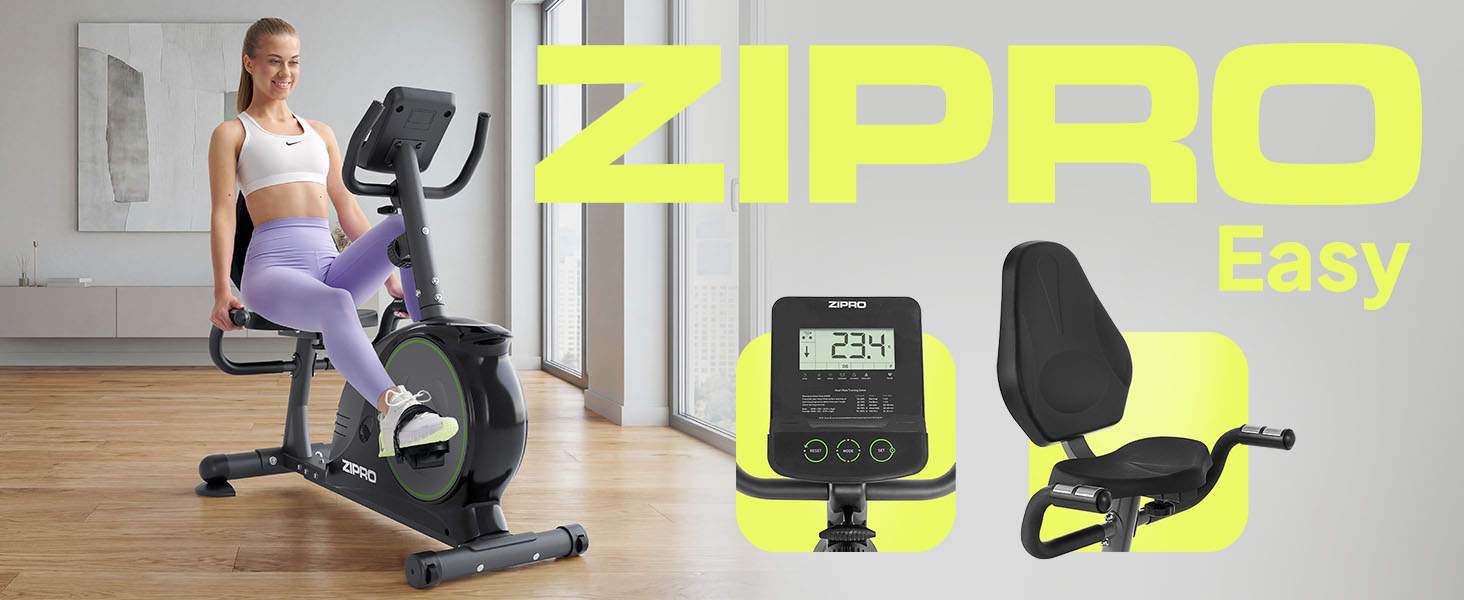 Zipro велотренажер Easy: магнітний ергометр для дому, до 150 кг, без батарейок