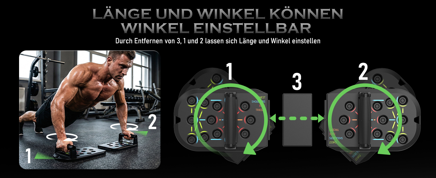 Складні віджимання-гриппи 20 в 1 для силових тренувань вдома, багатофункціональний тренажер для віджимань (чорний)