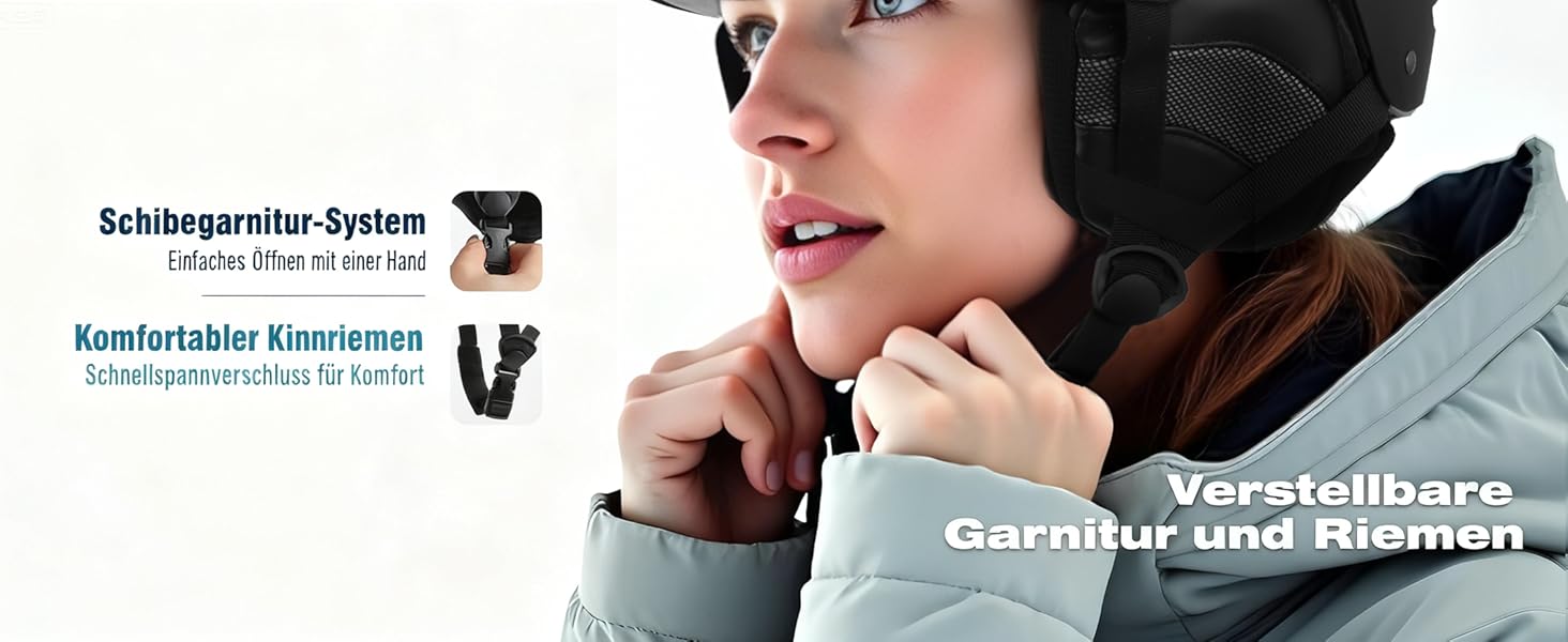 Шолом для сноуборду та гірськолижного спорту для чоловіків, жінок та дітей, регульований розмір, 3-рівнева вентиляція, міцна PC-оболонка з EPS-піною, розмір L (58-62 см)