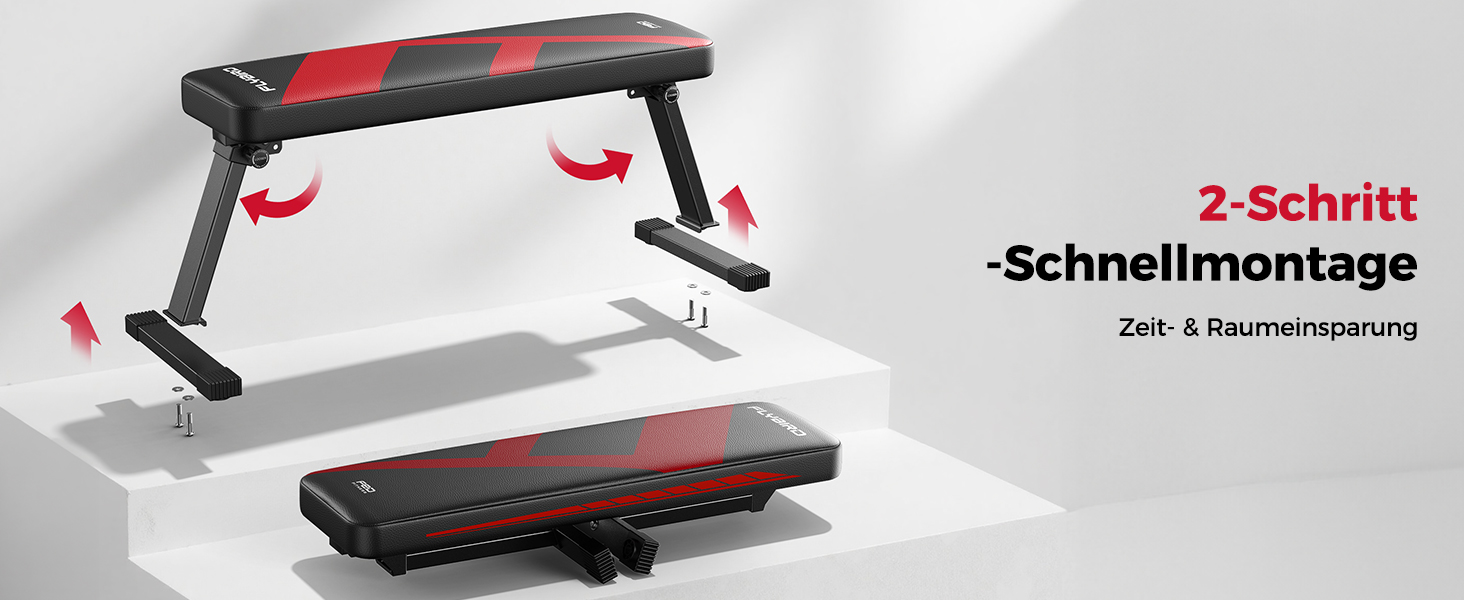 Flybird: Складна лавка для жиму лежачи - міцна, для силових тренувань, максимальне навантаження 300 кг