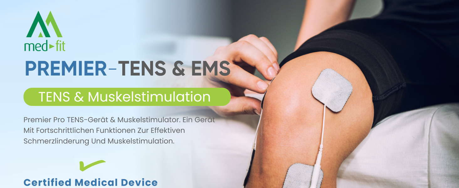 Premier Plus TENS & EMS комбінований пристрій: 8 ручних та 24 фіксовані програми для тренування м'язів, нервової та больової терапії