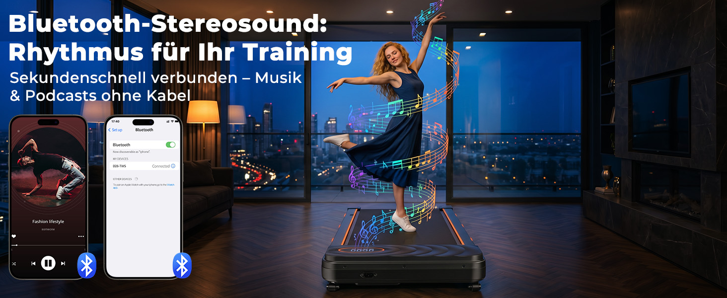 Домашня бігова доріжка JAGJOG Walking Pad з автоматичним нахилом 16%, Bluetooth-динаміками, колір: ебенове дерево