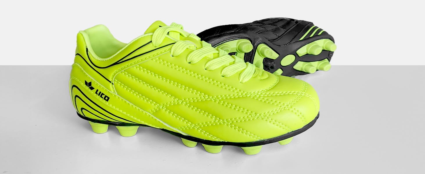 Дитячі футбольні бутси Lico Soccer Champ, 36 EU, чорний/лимонний