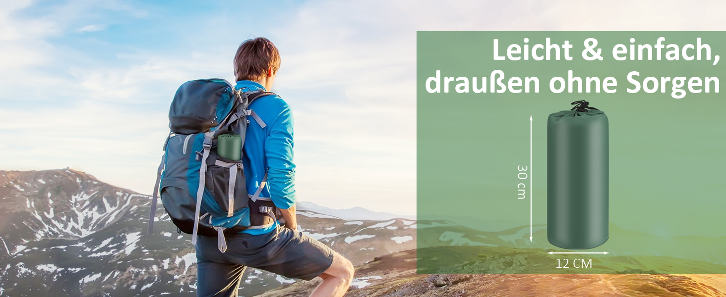 Кемпінговий килимок Jaztral самонадувний 2025, 12 см, посилена структура, насос, подушка 16 см, стійкий до розривів, ультралегкий та компактний для відпочинку на природі, походів, пляжу, 70 x 199 см