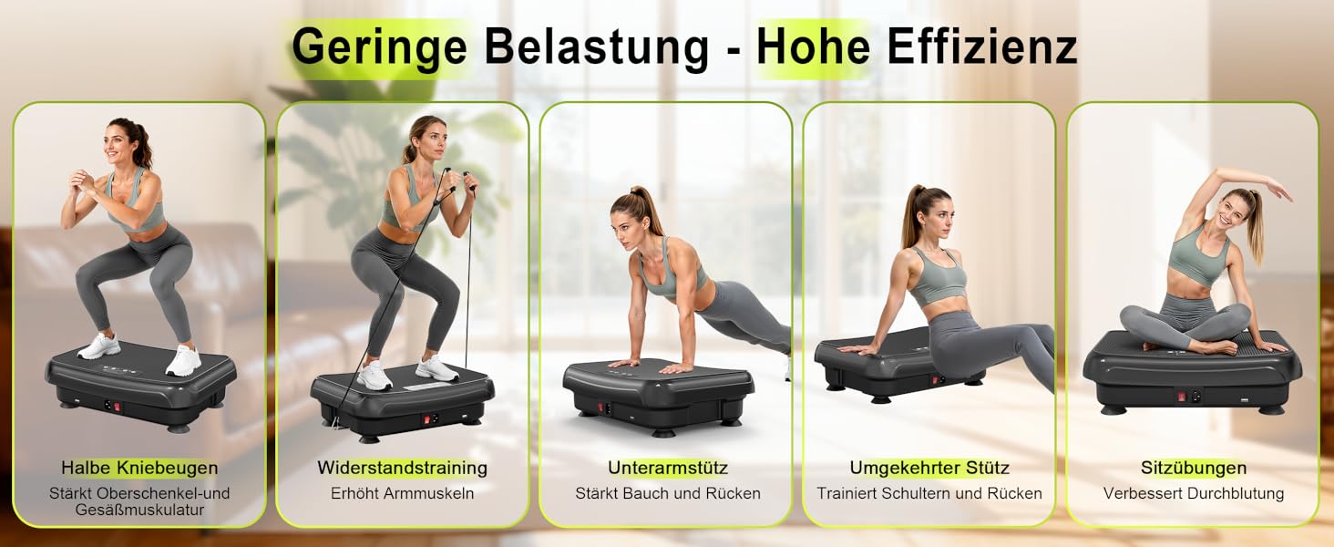 Віброплатформа HomeFitnessCode Mini для жінок - тренажер з різними рівнями інтенсивності, вібротренажер для дому, схуднення, нарощування м'язів, тренування всього тіла, чорний