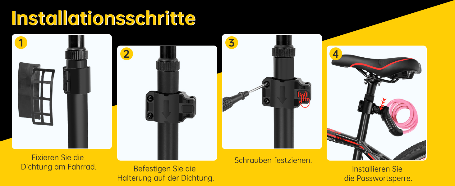 Замки для велосипеда з кодом 12 мм/120 см, кабельний замок від крадіжок з 5-значним кодом, вологостійкий замок-кабель для велосипеда, електровелосипеда, дитячої коляски, драбини (Чорний) (Рожевий)