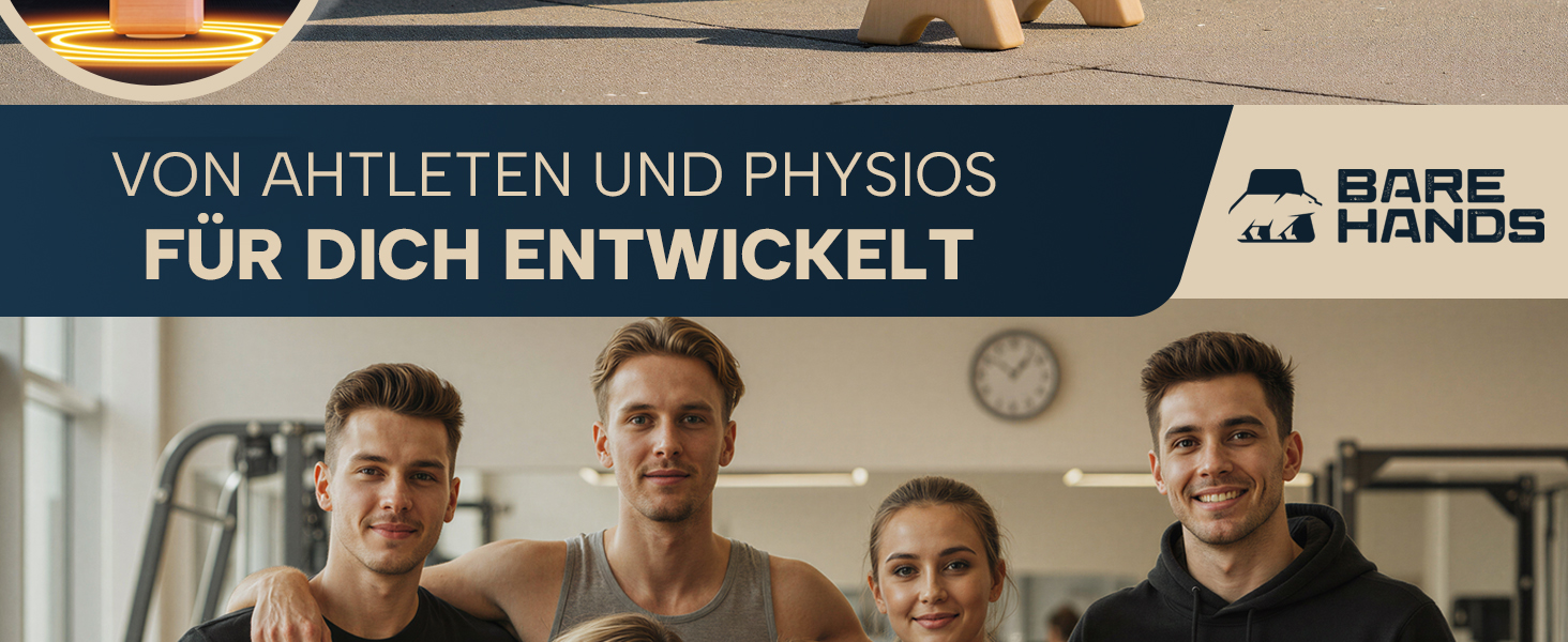 Набір дерев'яних опор для віджимань BARE HANDS (S + L) — Паралетси для калистеники, стійких гімнастичних ручок для хендстенду та тренувань, 2 шт. (світле дерево)