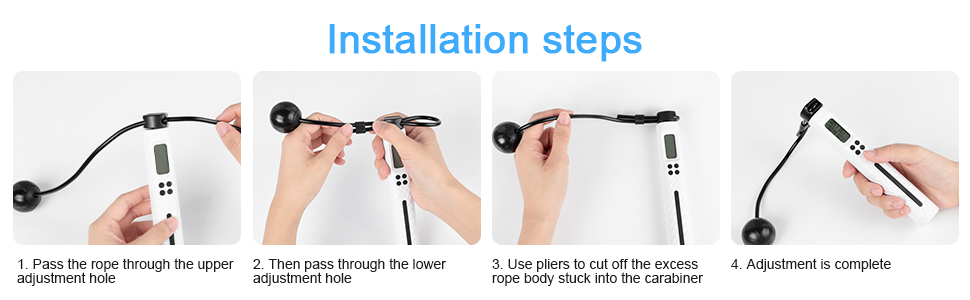 Стрибкове канат AiQInu з лічильником, спортивний, для дорослих, з таймером та підрахунком калорій